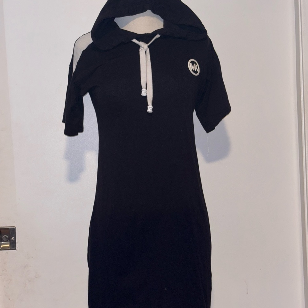 EUC Micheal Kors Black Hooded Dress